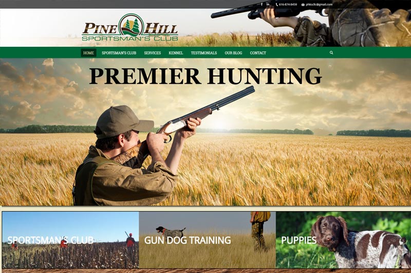 Pine Hill - Website Mockup